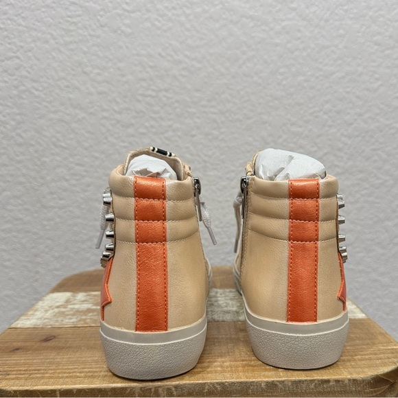 Shu Shop Riri Metallic Hi Top Sneakers Size 8 - Picture 5 of 7